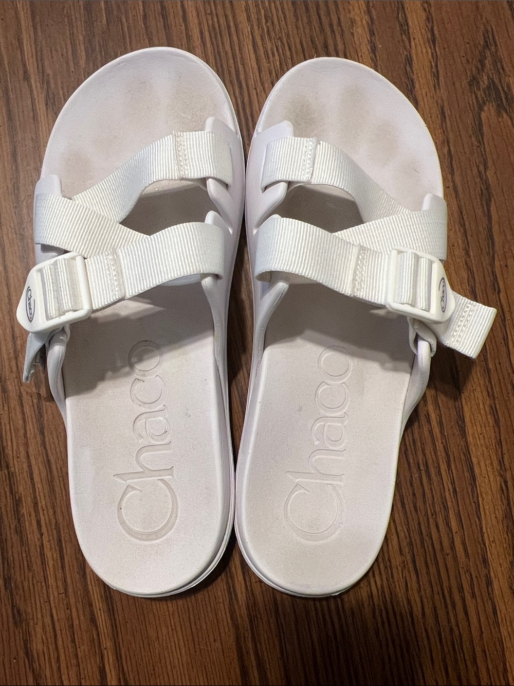 Chaco women’s White Z/Cloud Slide Sandals
